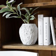 Textured Distressed Stoneware Vase