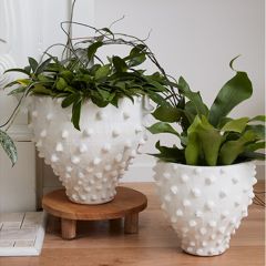 Textured Dots Ceramic Vase