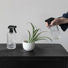 Textured Glass Spray Bottle Set of 2