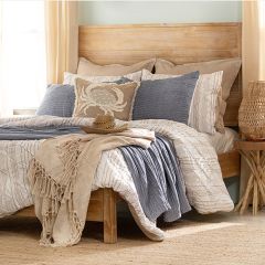Textured Pintuck Stripe 5 Piece Comforter Set