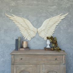 Textured Rustic Angel Wings Wall Decor