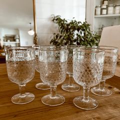 Textured Stem Drinking Glass