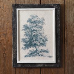 Textured White Oak Tree Framed Wall Art