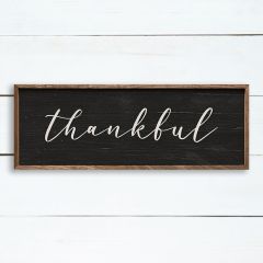 Thankful Black Framed Sign