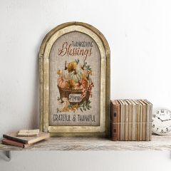 Thanksgiving Blessings Framed Linen Wall Art