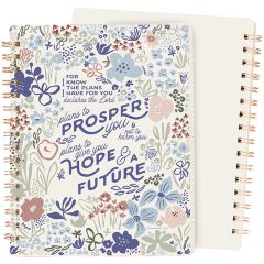 I Know The Plans Floral Spiral Notebook