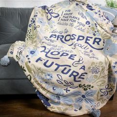 I Know The Plans Floral Throw Blanket