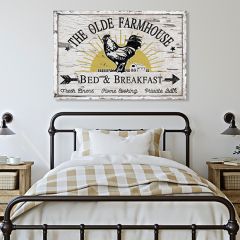 The Olde Farmhouse B&B Canvas Wall Sign