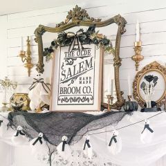 The Olde Salem Broom Co White Wall Art