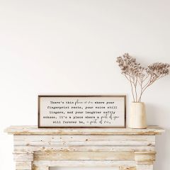 There's This Place White Wall Art