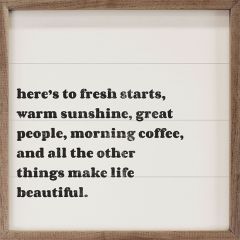 Things Make Life Beautiful White Framed Wall Art