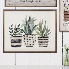 Three Flower Pots Framed Wall Art