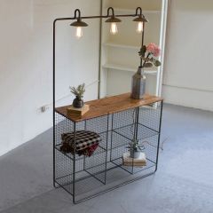 Three Light Cubby Shelf Unit