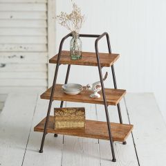 Three Tiered A Frame Tabletop Shelf