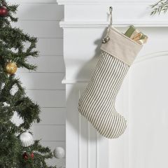 Ticking Stripe Christmas Stocking