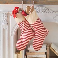Ticking Stripe Holiday Stocking