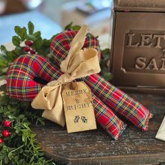 Tied Tartan Plaid Candy Canes
