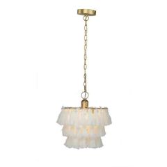 Tiered Cotton Tassel Chandelier