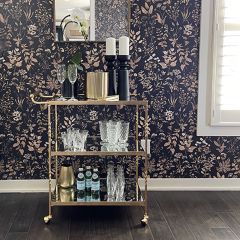 Tiered Mirrored Glass Bar Cart