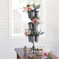 Tiered Tabletop Flower Display Rack