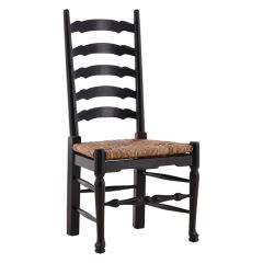 Timeless Farmhouse Black Ladderback Side Chair