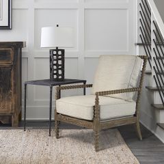 Timeless Farmhouse Cushioned Armchair