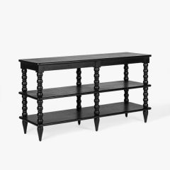 Timeless Farmhouse Wide Spindle Bookcase Black | SHIPS FREE