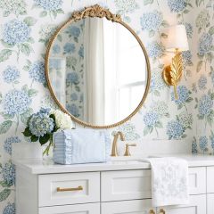 Baroque Inspired Style Gold Mirror 30 Inch