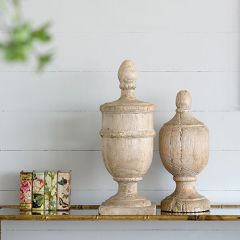 Timeworn Whitewash Decorative Finial 22 inch