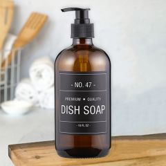 Tinted Glass Dish Soap Dispenser Set of 2