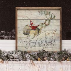 To All A Good Night Sleigh Whitewash Wall Art