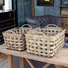 Tobacco Storage Baskets Set of 2