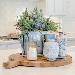 Transferware Terra Cotta Vase