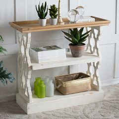 Tray Top 3 Tier Wood Shelf