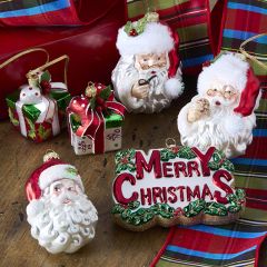Treasured Moments Santa Head Ornament