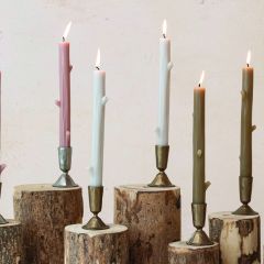 Tree Branch Taper Candle Set of 2 Grey