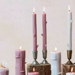 Tree Branch Taper Candle Set of 4 Tan