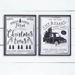 Tree Farm Framed Wall Art Set of 2