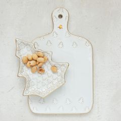 Tree Motif Debossed Stoneware Cutting Board