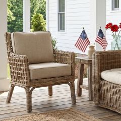 Trellis Rattan Cushioned Armchair