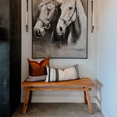 Trestle Leg Farmhouse Bench Seat