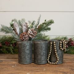 Triple Galvanized Bucket Planter