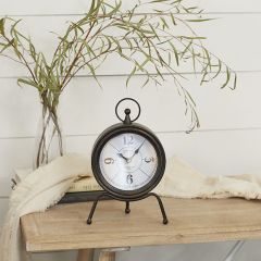 Tripod Base Metal Table Clock