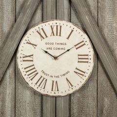 Trust In Timing Metal Wall Clock
