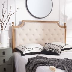 Tufted and Timeless Oak Headboard