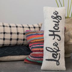 Tufted Lake House Lumbar Pillow
