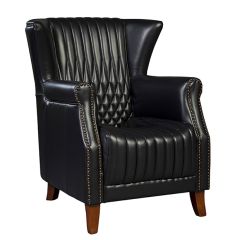 Tufted Top Grain Leather Club Chair