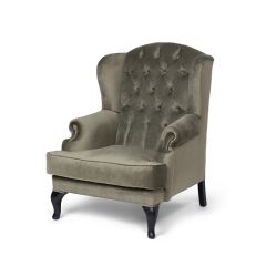 Tufted Velvet Classic Wing Chair