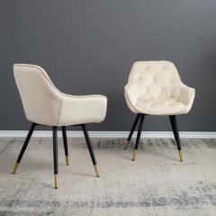 Tufted Velvet Dining Chair Set of 2