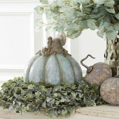 Turkey Top Carved Pumpkin Container